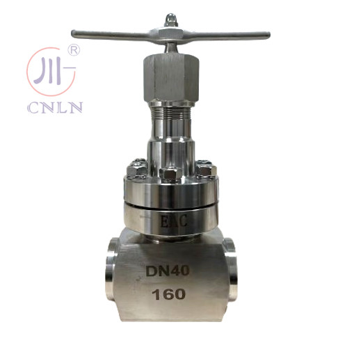 Manual Socket Welding Cryogenic Globe Valve Short Stem Untuk Tangki Cryogenic DN40