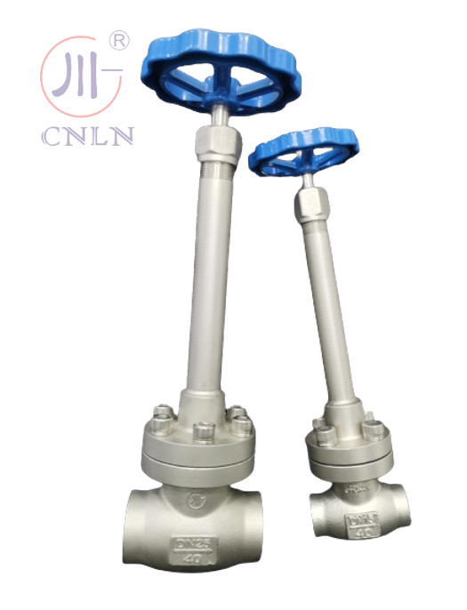 Manual Long Stem Cryogenic Globe Valve Untuk Cryogenic Storage Tank / Liquid Gas / Skid