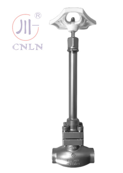 SS304/316 Klep bola kriogenik tipe batang panjang D ((DN10-100mm) untuk LNG/LOX/LN2