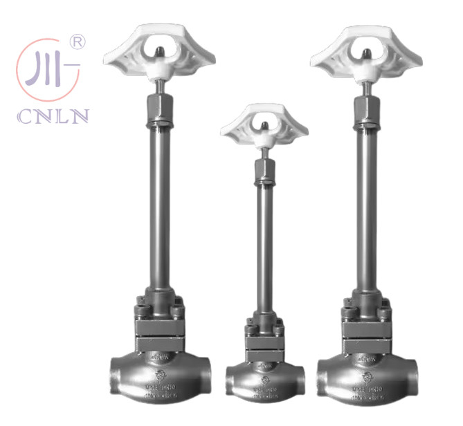 SS304/316 Klep bola kriogenik tipe batang panjang D ((DN10-100mm) untuk LNG/LOX/LN2