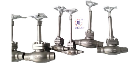 DN15 25 40 PN50 Cryogenic Globe Valve Butt welding -196~+80 °C Untuk LNG LOX LIN LAR LCO2
