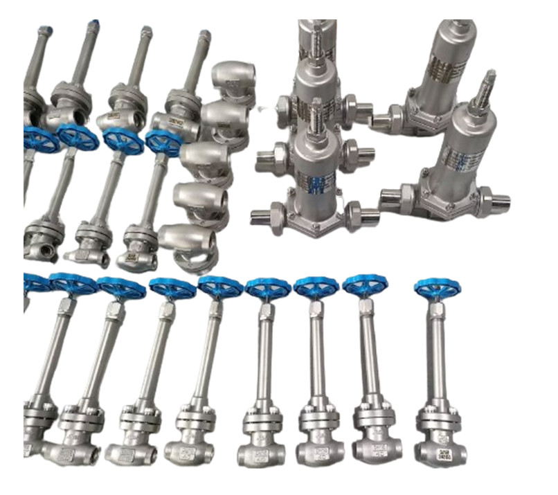 PN50 Cryogenic Globe Valve Stop Valve Socket Welding -196~+80 °C Untuk LNG LOX LIN LAR LCO2