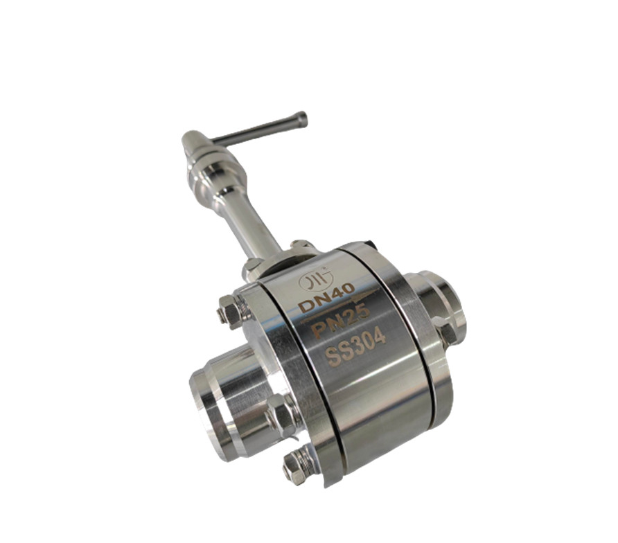 Manual Butt Pengelasan Stem panjang SS304 Atau SS316 Sesuai Tekanan Cryogenic Ball Valve