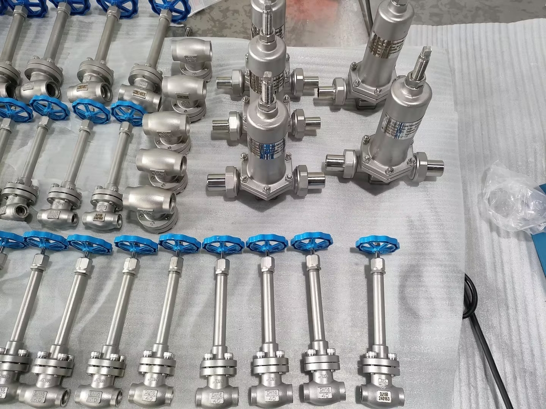Manual stainless steel Pressure Reducing Valve Gas Pressure Regulator Valve Untuk LNG/LOX/LN2/LAR/LCO2