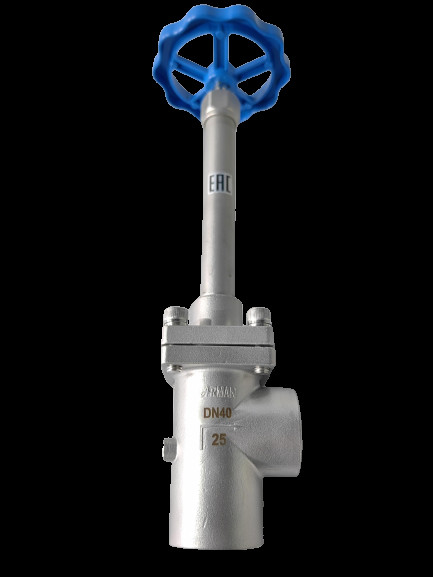 Baja tahan karat 304 / 316 suhu rendah PCTFE Disc Seal Cryogenic Globe Valve -196~+80°C