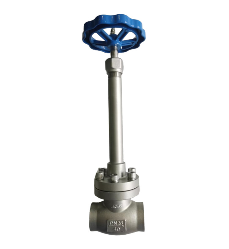 PN40 Manual stainless steel cair gas kriogenik katup bola untuk mesin penggiling