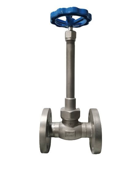 PN40 Flange Cryogenic Globe Valve Stop Valve -196~+80 °C Untuk LNG dll Gas Cair
