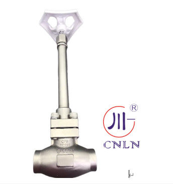 Sort stem LN2 DN25 Cryogenic Socket Weld Globe Valve DJ61F-40P untuk LNG/LOX/LN2/LAR/LCO2