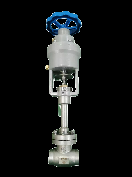 Katup Globe pneumatik kriogenik dengan Segel PTFE dan Badan CF8/CF3 untuk Pemutusan Darurat 5.0Mpa dalam Aplikasi LNG/LOX/LIN