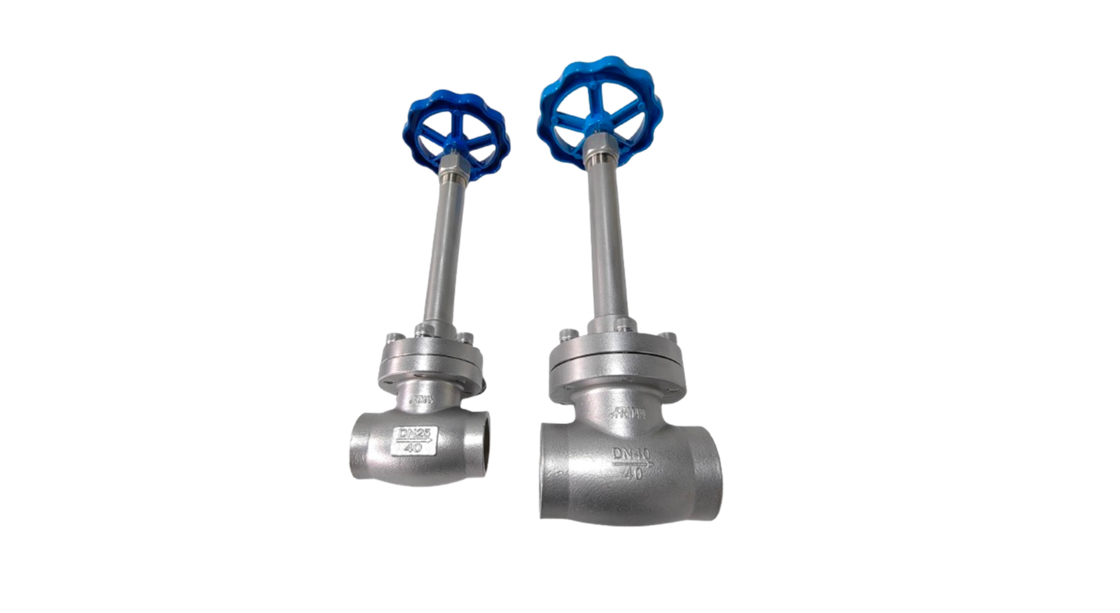 Soldering End CF8 CF8M Long Stem Cryogenic Globel Valve untuk LNG/LOX/LN2/LAR/LCO2