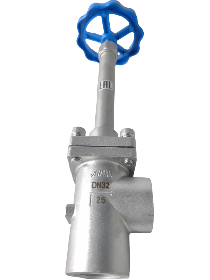 Stainless Steel 304/316 Cryogenic Globe Valve dengan Socket Welding untuk kisaran suhu -196°C sampai +80°C