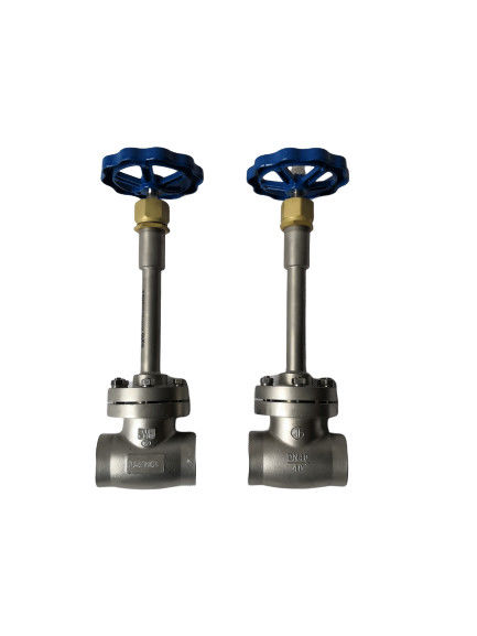 Soldering End CF8 CF8M Long Stem Cryogenic Globel Valve untuk LNG/LOX/LN2/LAR/LCO2