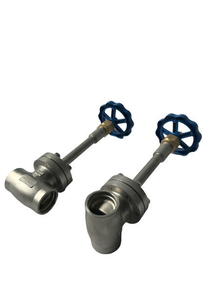 Soldering End CF8 CF8M Long Stem Cryogenic Globel Valve untuk LNG/LOX/LN2/LAR/LCO2