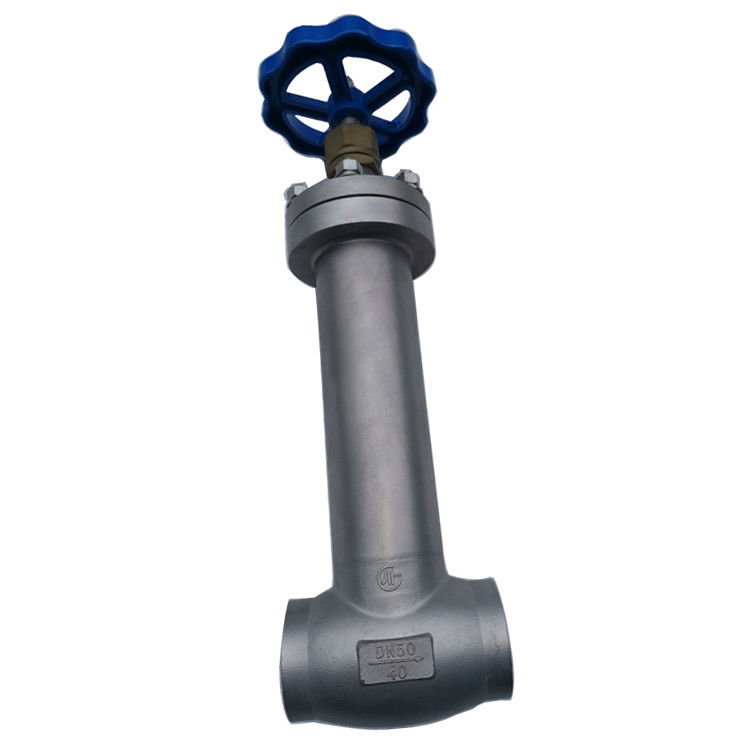 Baja tahan karat 304 / 316 suhu rendah PCTFE Disc Seal Cryogenic Globe Valve -196~+80°C