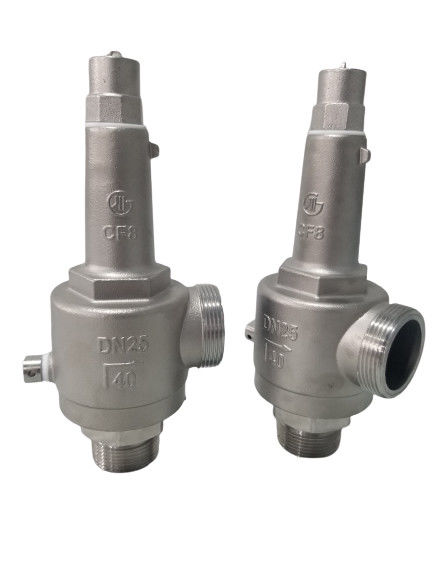 DN25 Spring Direct Acting Full Open Cryogenic Safety Valve -196~+80 °C Untuk LNG/LOX/LN2/LAR/LCO2